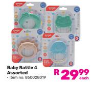 Baby Rattle 4 Assorted 850028019