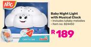 ABC Baby Night Light With Musical Clock 824450