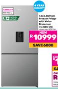 Hisense 463L Bottom Freezer/Fridge With Water Dispenser H610BS-WD 809314