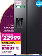 Samsung 617L AI Side By Side Freezer/Fridge RS70F65K0FFA 850028159