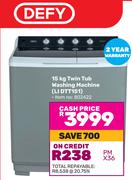 Defy 15Kg Twin Tub Washing Machine LI DTT151 802422