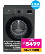 Defy 8Kg Front Loader Washing Machine With Steam Cure DAW396 850032042