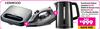 Kenwood Sandwich Maker SMM00 Plus 2000W Steam Iron STP41 Plus 1.7L Plastic Kettle 850001220/7316/837