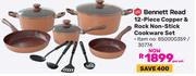 Bennett Read 12 Piece Copper & Rock Non Stick Cookware Set 850000359/30774-Per Set