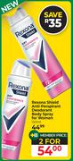 Rexona Shield Anti Perspirant Deodorant Body Spray For Women-For 2 x 150ml