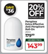 Perspirex Extra Effective Anti Perspirant Roll On-20ml