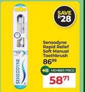 Sensodyne Rapid Relief Soft Manual Toothbrush