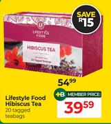 Lifestyle Food Hibiscus Tea 20 Tagged Teabags