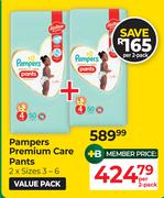 Pampers Premium Care Pants (Sizes 3-6)-Per 2 Packs
