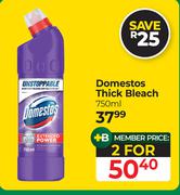 Domestos Thick Bleach-For 2 x 750ml