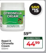 Repel_It Citronella Cream-500ml