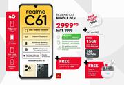 Realme C61 Bundle Deal Free Accidental Insurance Cover For A Year Free Realme Earbuds