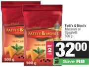 Fatti's & Moni's Macaroni Or Spaghetti-For 2 x 500g