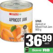 Spar Apricot Or Mixed Fruit Jam-900g Each
