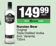 Russian Bear Original Triple Distilled Vodka-750ml