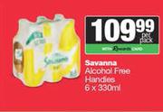 Savanna Alcohol Free Handies-6 x 330ml