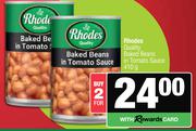 Rhodes Quality Baked Beans In Tomato Sauce-For 2 x 410g