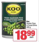 Koo Garden Peas In Sweet Brine-400g