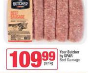 Your Butcher Spar Beef Sausage-Per kg