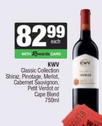 KWV Classic Collection Shiraz,Pinotage,Merlot,Cab Sauv,Petit Verdot Or Cape Blend-750ml
