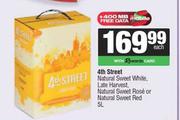 4th Street Natural Sweet White Late Harvest NL Sweet Rose Or Sweet Red-5L