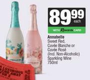 Annabelle Sweet Red Cuvee Blance Or Cuvee Rose Sparkling Wine-750ml