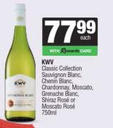 KWV Classic Collection Sauv Blanc,Chenin,Chardonnay,Moscato,Grenache,Shiraz Rose Or Mosacto-750ml