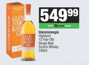 Glenmorangie Highland 12 Year Old Single Malt Scotch Whisky-750ml