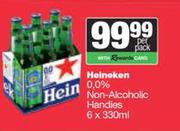 Heineken 0.0% Non Alcoholic Handies-6 x 330ml