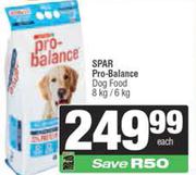 Spar Pro-Balance Dog Food-8kg/6kg Each