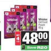Whiskas Cat Food Pouch-For 4 x 85g