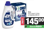 Omo Auto Liquid 1.5Ltr Or Capsuled 294ml-For Any 2