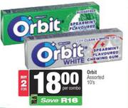 Orbit Assorted-For 2 x 10's
