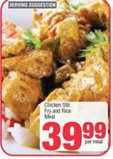 Chicken Stir Fry And Rice Meal-Per Meal