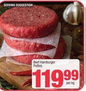 Beef Hamburger Patties-Per Kg