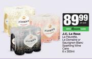 J.C.Le Roux La Fleurette,Le Domaine Or Sauvignon Blanc Sparkling Wine Cans-6 x 300ml
