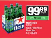 Heineken 0.0% Non Alcoholic Handies-6 x 330ml