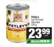 Petley's Cat Tin Food Assorted-375g