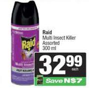 Raid Multi Insect Killer Assorted-300ml