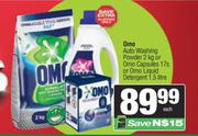 Omo Auto Washing Powder 2Kg Or Omo Capsules 17s Or Omo Liquid Detergent 1.5L
