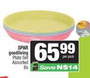Spar Good Living Plate Set Assorted-6s Per Pack