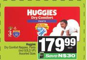 Huggies Dry Comfort Nappies, Pants Assorted Sizes