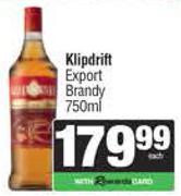 Klipdrift Export Brandy-750ml