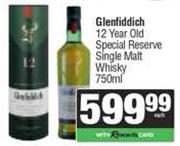 Glenfiddich 12 Year Old Special Reserve Single Malt Whisky-750ml