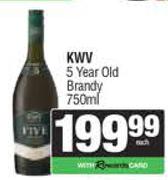 KWV 5 Year Old Brandy-750ml