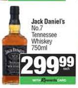 Jack Daniel's No 7 Tennessee Whisky-750ml