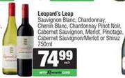 Leopard's Leap Sauvignon Blanc, Chardonnay, Chenin Blanc, Chardonnay Pinot Noir-750ml Each