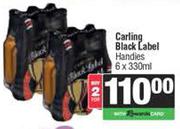 Carling Black Label Handies-For 2 x 6 x 330ml