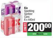 Kix Sparkling Spritzer Cans-For Any 2 x 6 x 440ml
