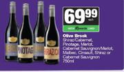 Olive Brook Shiraz/Cabernet,Pinotage,Merlot,Cab Sauv/Merlot,Malbec,Cinsault,Shiraz-750ml